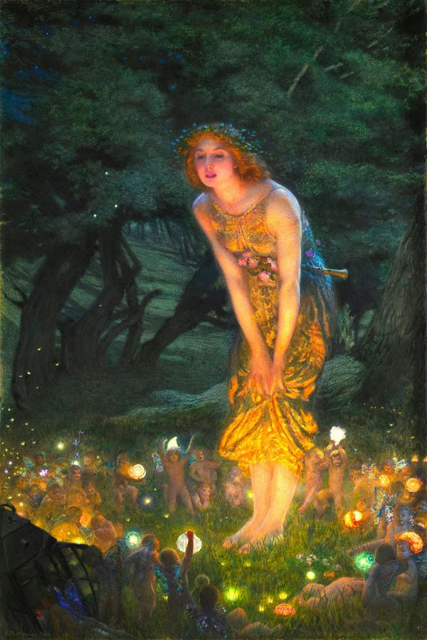 Midsummer Eve c1908 by Edward Robert Hughes | Oil Painting Reproduction