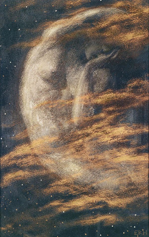 The Weary Moon 1911 by Edward Robert Hughes | Oil Painting Reproduction