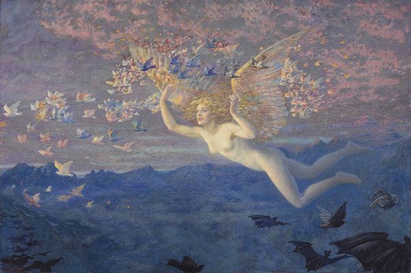 Wings of the Morning by Edward Robert Hughes | Oil Painting Reproduction