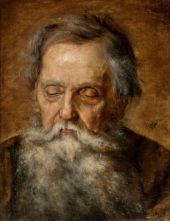 Portrait of a Bearded Old Man By Maurycy Gottlieb