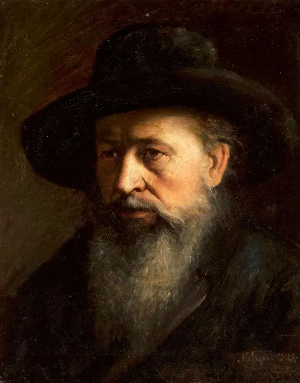 Portrait of a Rabbi By Maurycy Gottlieb