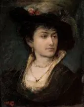 Portrait of Artist's Sister By Maurycy Gottlieb