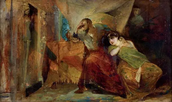 Zygmunt August and Barbara Giżanka By Maurycy Gottlieb