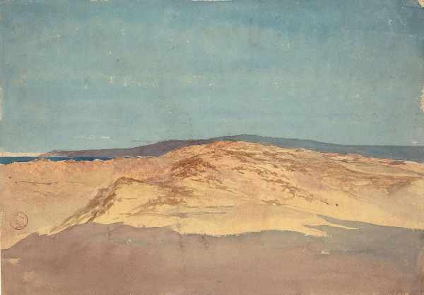 Sand with Mountain Line Morocco | Oil Painting Reproduction