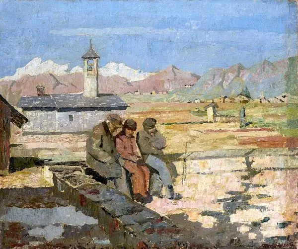 A Chat after Mass By Giuseppe Amisani