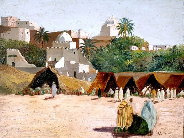 Arab Camp by Giuseppe Amisani | Oil Painting Reproduction