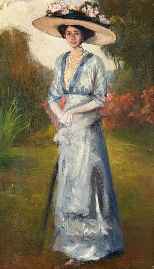 Dama in Giardino By Giuseppe Amisani