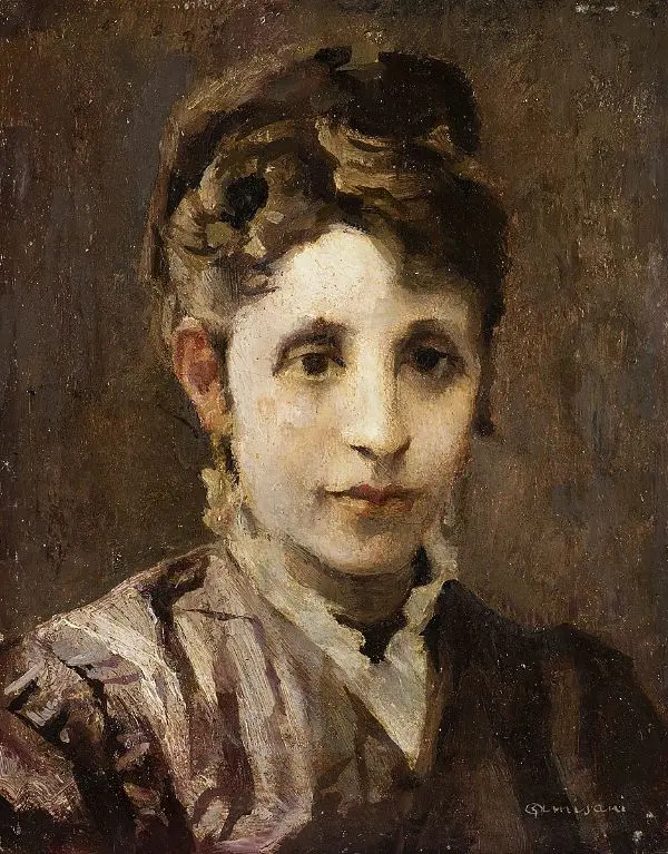 Female Portrait III By Giuseppe Amisani