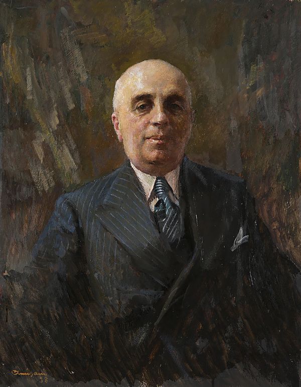 Male Portrait 1938 by Giuseppe Amisani | Oil Painting Reproduction
