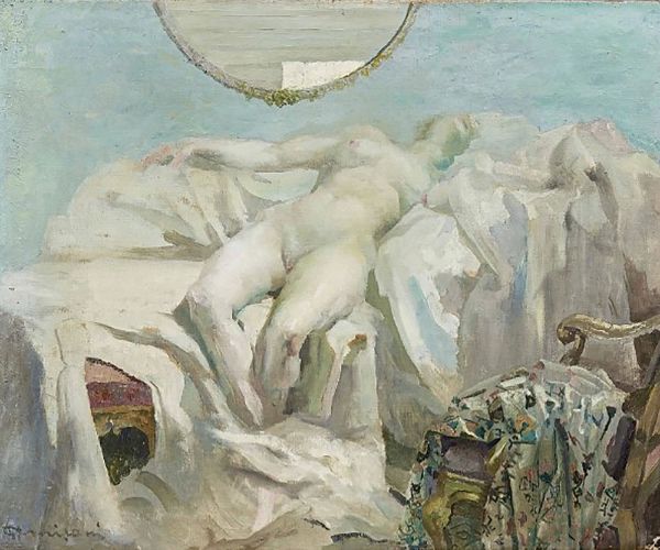 Nudo Nel Boudoir by Giuseppe Amisani | Oil Painting Reproduction