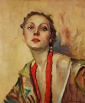 Portrait of a Woman By Giuseppe Amisani