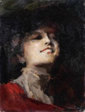 Ritratto Femminile 1914 By Giuseppe Amisani