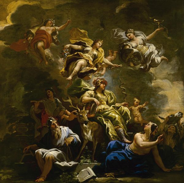 Allegory of Prudence by Luca Giordano | Oil Painting Reproduction