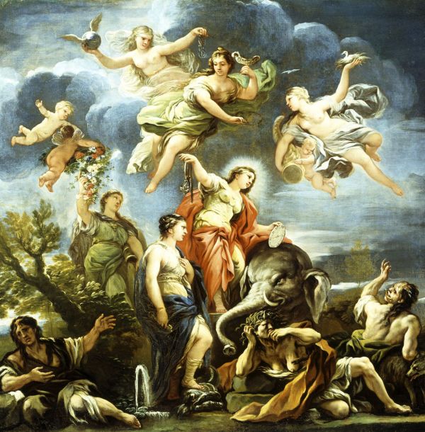 Allegory of Temperance by Luca Giordano | Oil Painting Reproduction