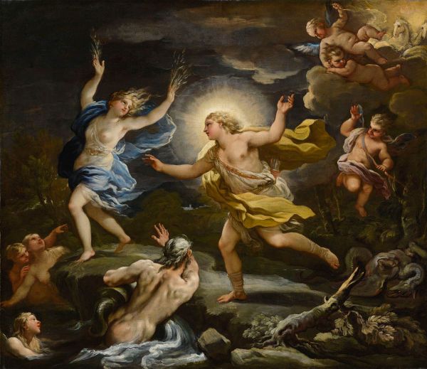 Apollo and Daphne by Luca Giordano | Oil Painting Reproduction