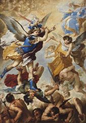 Archangel Michael Defeats the Rebel Angels By Luca Giordano