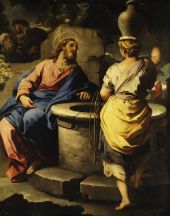 Christ and the Woman of Samaria at the Well By Luca Giordano