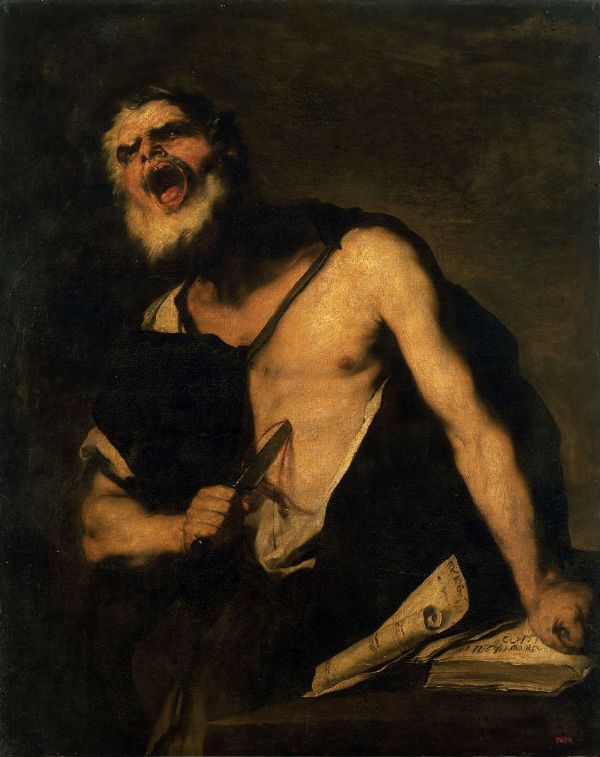 Death of Cato of Utica by Luca Giordano | Oil Painting Reproduction