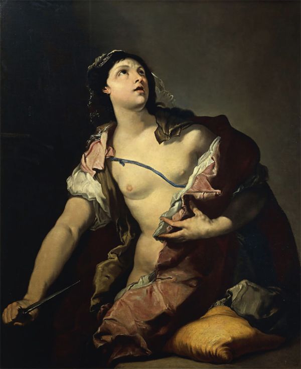 Death of Lucretia 1 by Luca Giordano | Oil Painting Reproduction
