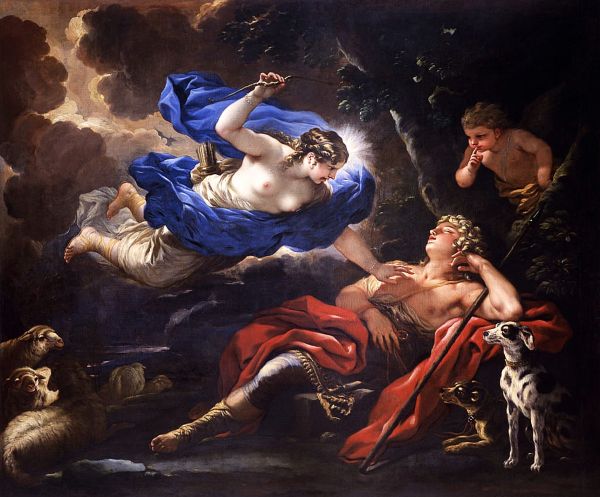 Diana and Endymion II c1675 by Luca Giordano | Oil Painting Reproduction
