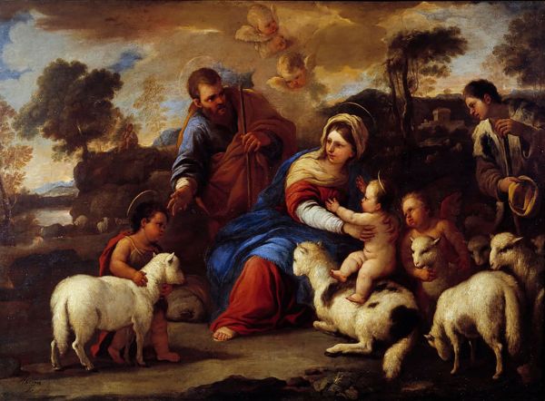 Holy Family by Luca Giordano | Oil Painting Reproduction