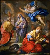 Joachim Receiving the Promise By Luca Giordano