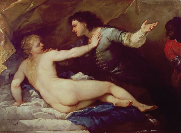 Lucretia and Tarquin by Luca Giordano | Oil Painting Reproduction
