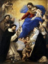 Our Lady of the Rosary By Luca Giordano