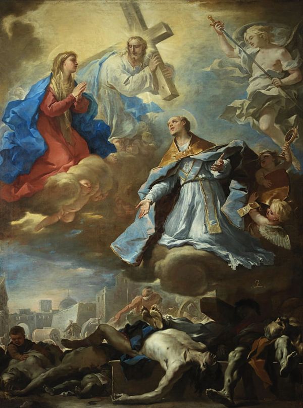 Saint Januarius Interceding to the Virgin Mary | Oil Painting Reproduction