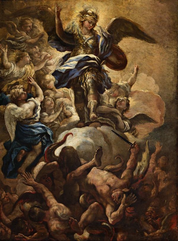 Saint Michael the Archangel by Luca Giordano | Oil Painting Reproduction