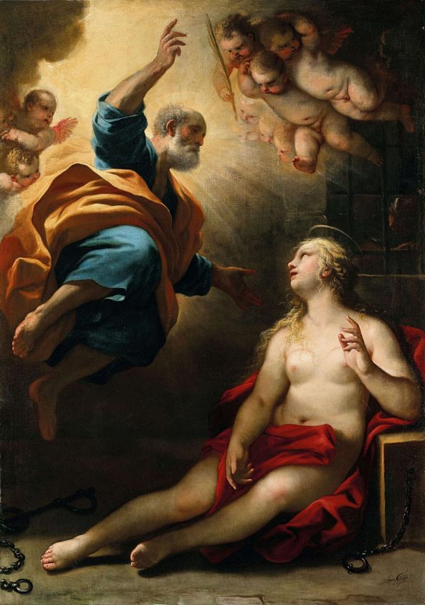 Saint Peter healing Saint Agatha 1705 | Oil Painting Reproduction