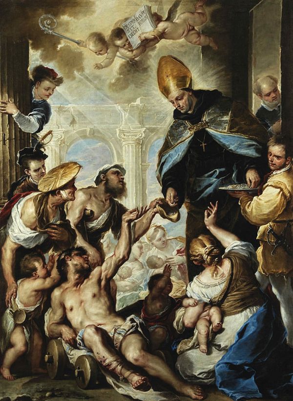 Saint Thomas of Villanova Giving Alms to the Poor | Oil Painting Reproduction
