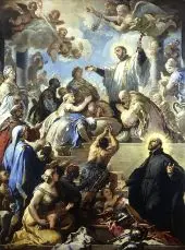 St Francis Xavier Baptizing Indians By Luca Giordano