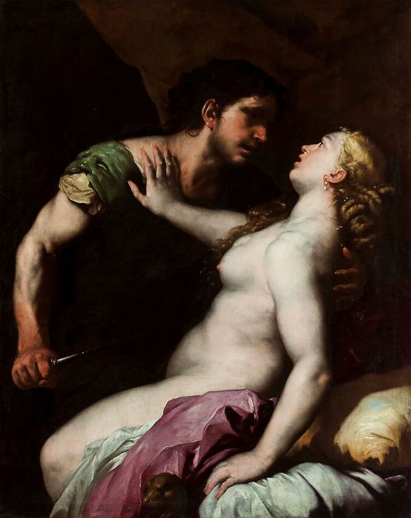 Tarquin and Lucretia by Luca Giordano | Oil Painting Reproduction