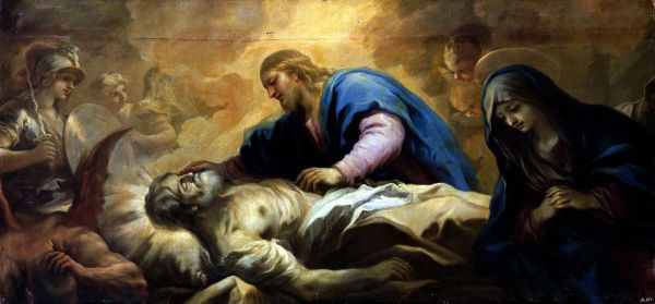 The Death of Saint Joseph by Luca Giordano | Oil Painting Reproduction