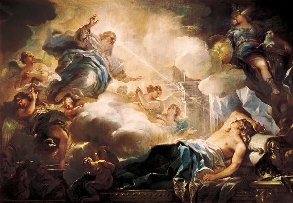 The Dream of Solomon c1693 by Luca Giordano | Oil Painting Reproduction