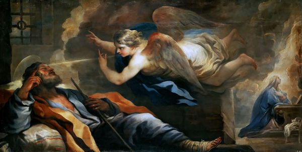 The Dream of St Joseph by Luca Giordano | Oil Painting Reproduction