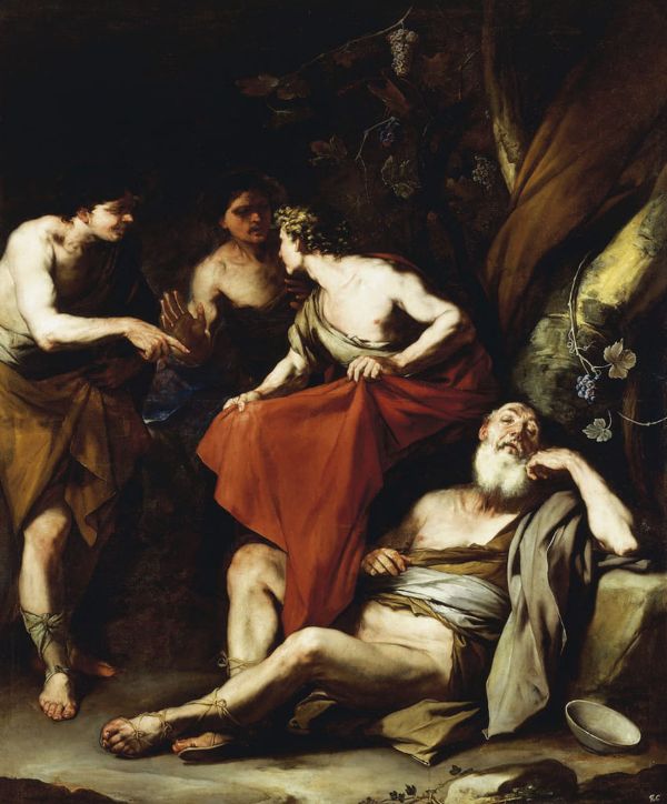The Drunkenness of Noah by Luca Giordano | Oil Painting Reproduction