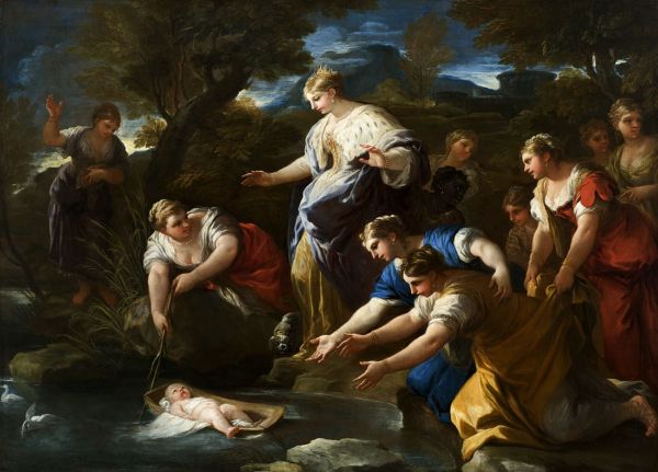The Finding of Moses c1685 by Luca Giordano | Oil Painting Reproduction