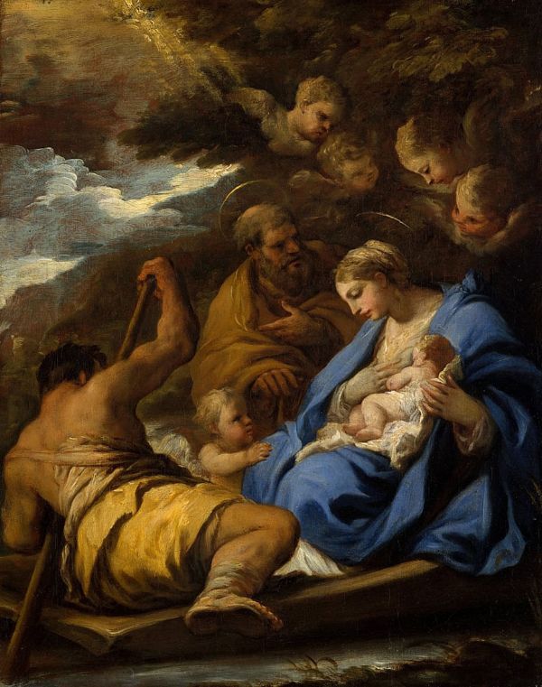 The Flight into Egypt by Luca Giordano | Oil Painting Reproduction