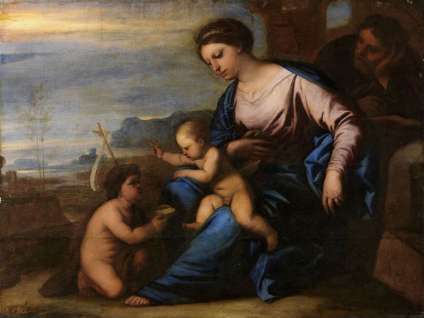 The Holy Family with the Infant Saint John the Baptist | Oil Painting Reproduction
