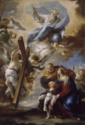 The Holy Family with the Symbols of the Passion By Luca Giordano