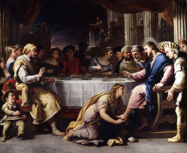 The Magdalen Washing Christs Feet in the House of Simon | Oil Painting Reproduction