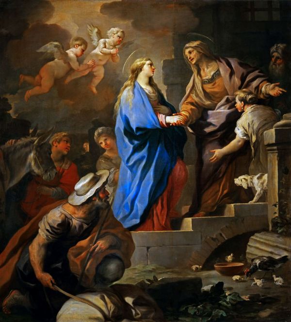The Visitation c1696 by Luca Giordano | Oil Painting Reproduction