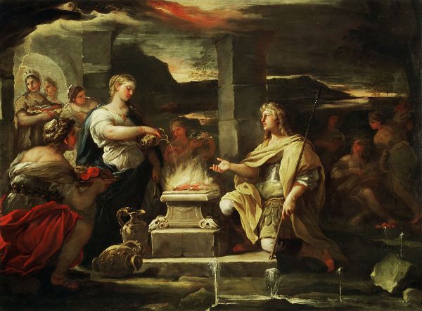 Ulysses And Calypso by Luca Giordano | Oil Painting Reproduction