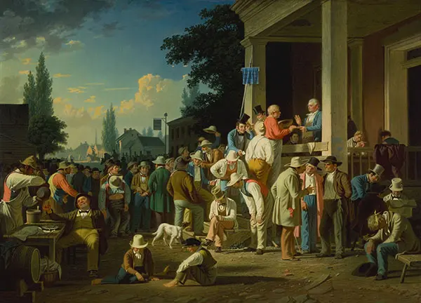 The County Election By George Caleb Bingham