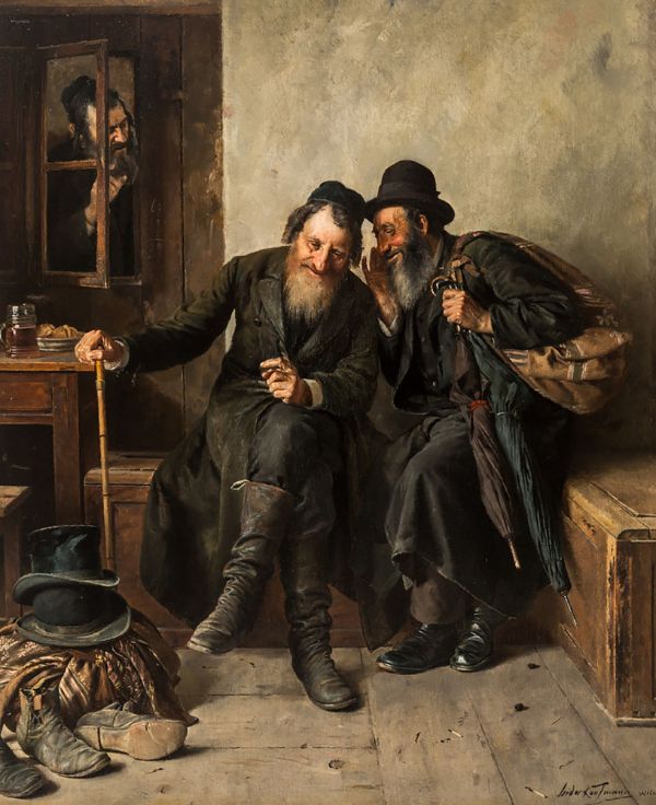 A Business Secret by Isidor Kaufmann | Oil Painting Reproduction