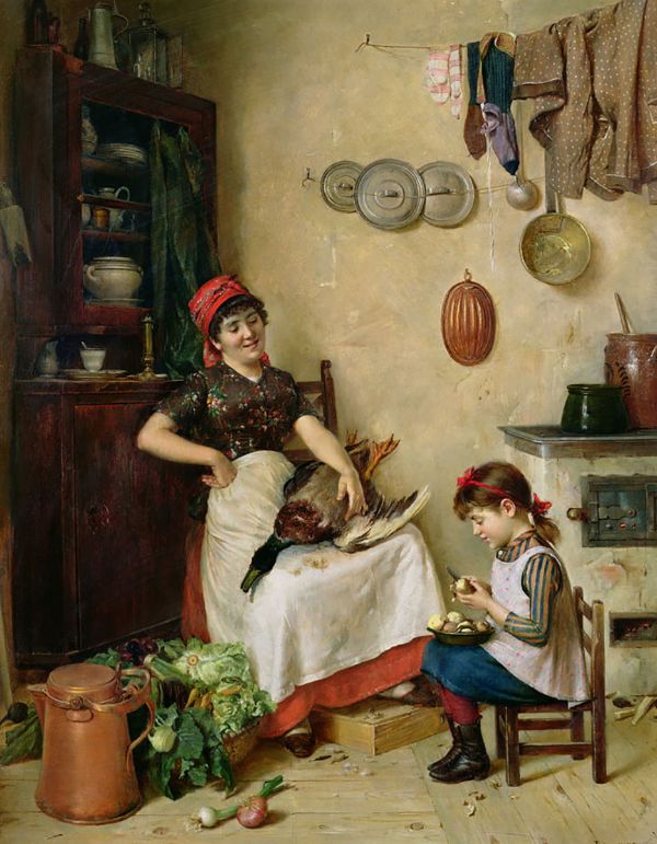 A Helping Hand by Isidor Kaufmann | Oil Painting Reproduction