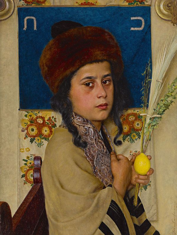 Child with Lulav by Isidor Kaufmann | Oil Painting Reproduction