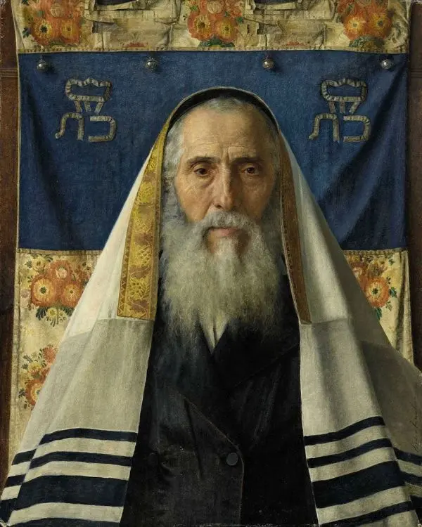 Hungarian Rabbi with Prayer Shawl By Isidor Kaufmann